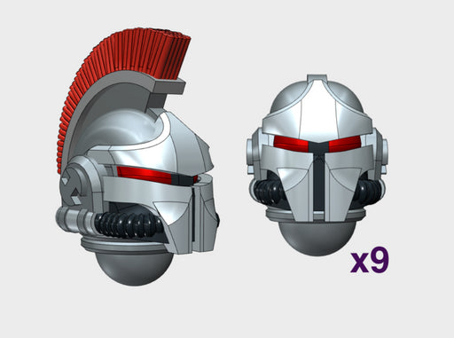 10x Nicopolis Helmets: Squad Set 3d printed