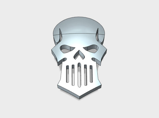 60x Silver Skulls - Shoulder Insignia pack 3d printed
