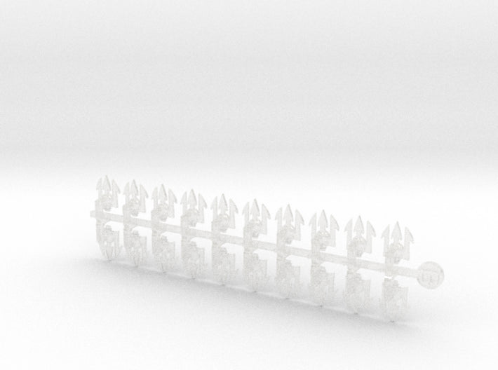 20x Neptune Spears - Small Bent Insignias (5mm) 3d printed