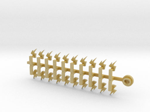 20x Twin Bolts - Tiny Convex Insignias (3mm) 3d printed