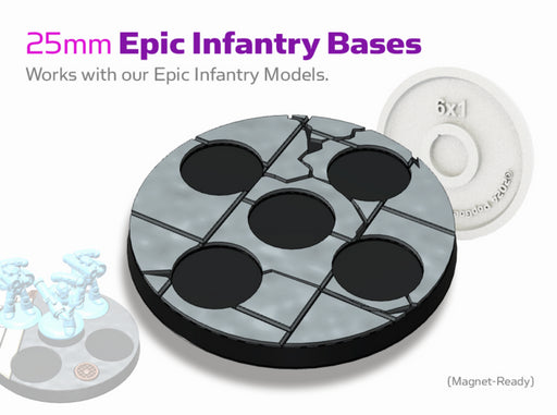 Broken Tiles: Epic Infantry Bases 3d printed