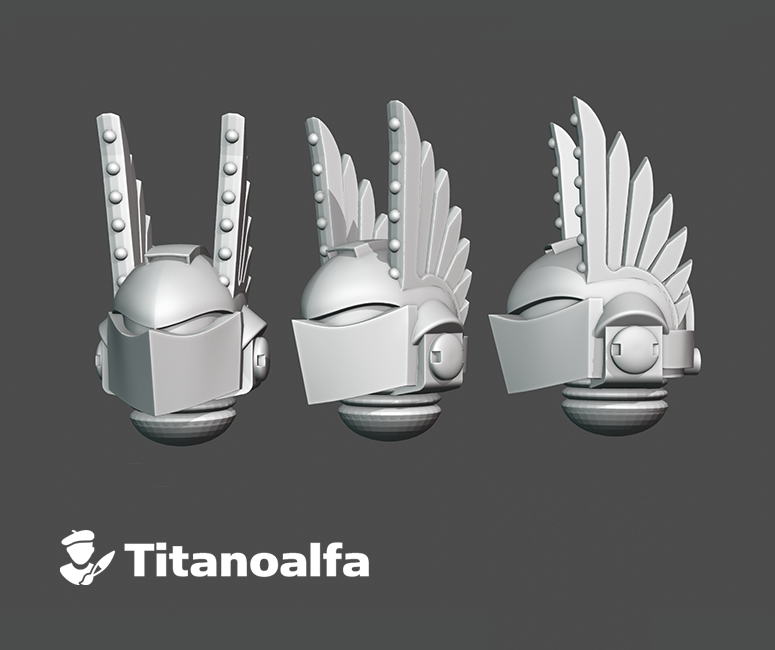 10x First - Winged Grim Knight Helms