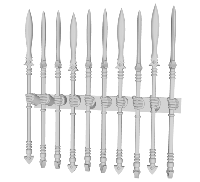 10x One-handed Energy Spear: Lagavullun (40k)