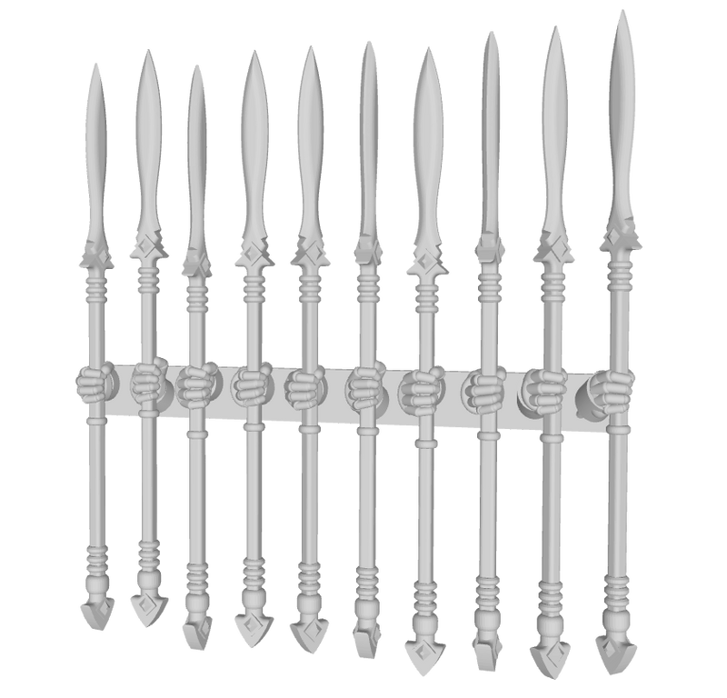 10x One-handed Energy Spear: Lagavullun (40k)