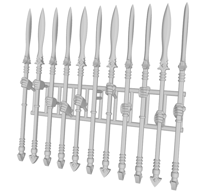 11x Energy Spear: Lagavullun (40k Size)