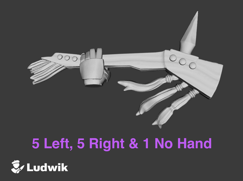 11x Tasseled Gunstock War Clubs (Marine)