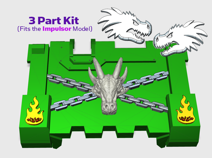 Chained Dragon Skull : Impala Branding Kit