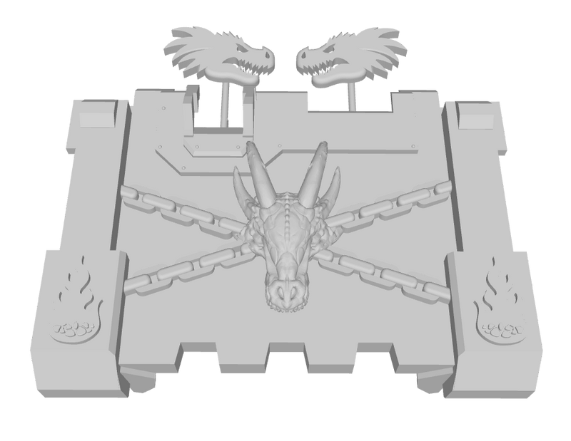 Chained Dragon Skull : Impala Branding Kit