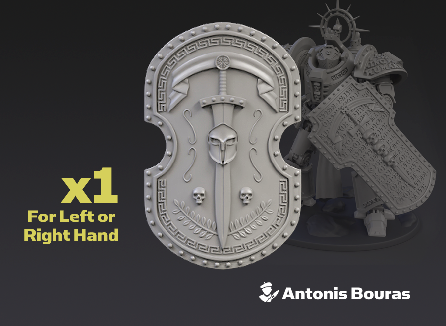 Arch Battleknight: Hoplon Shield w/Hands