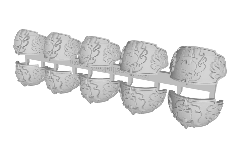 5x Ghosts of Nocturne - Brethren Plate Sets (L&R)