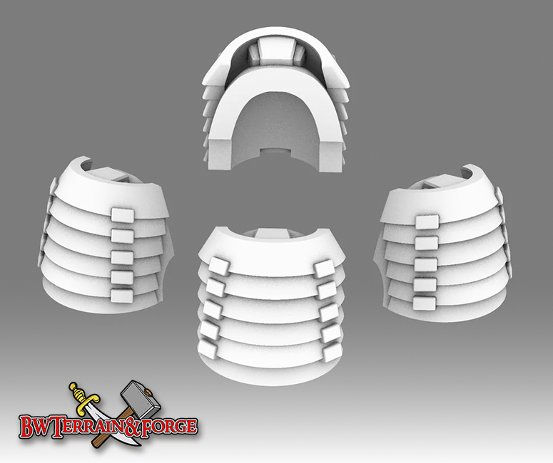 10x Cyber Samurai B - Bushido Shoulder Pads