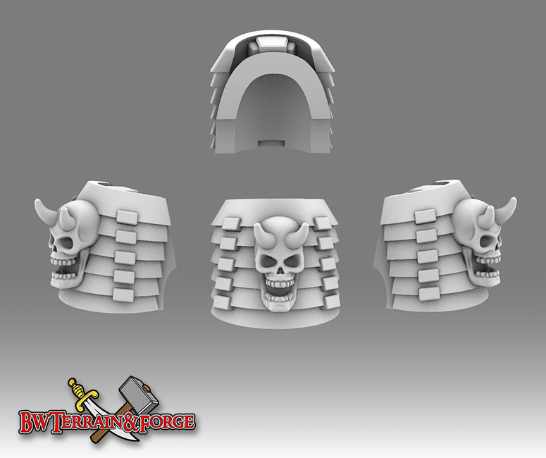 10x Cyber Samurai D - Bushido Shoulder Pads