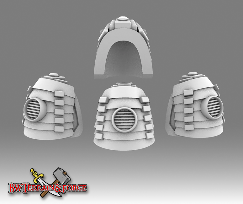 10x Cyber Samurai E - Bushido Shoulder Pads