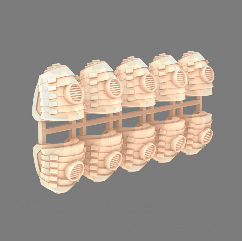 10x Cyber Samurai E - Bushido Shoulder Pads