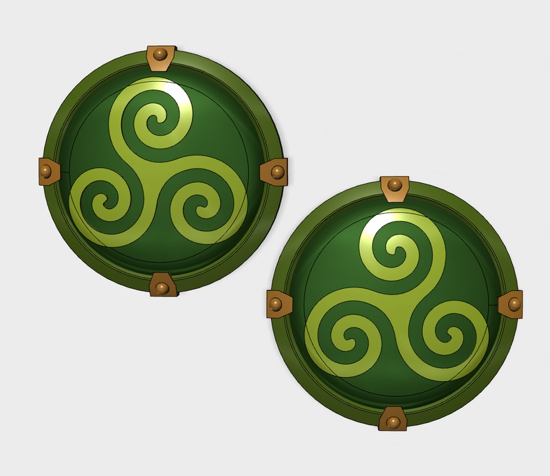 Triskelion 1 - Round Power Shields (L&R)