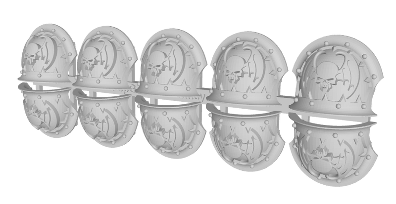10x Nightmare Legion - 10th Ed. Chaos Terminator: Mauler Pads