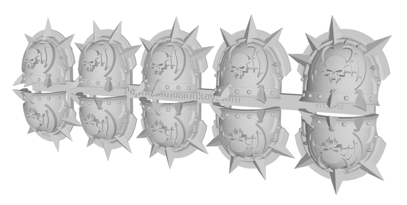 10x Nightmare Legion - 10th Ed. Chaos Terminator: Styrac Pads