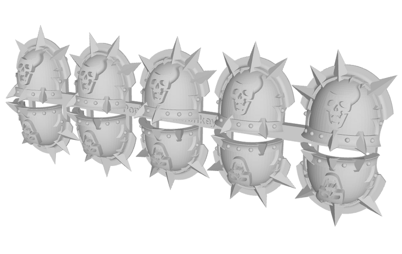 10x Laughing Heralds - 10th Ed. Chaos Terminator: Styrac Pads