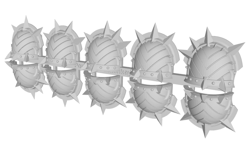 10x Wide Chevron Down - 10th Ed. Chaos Terminator: Styrac Pads