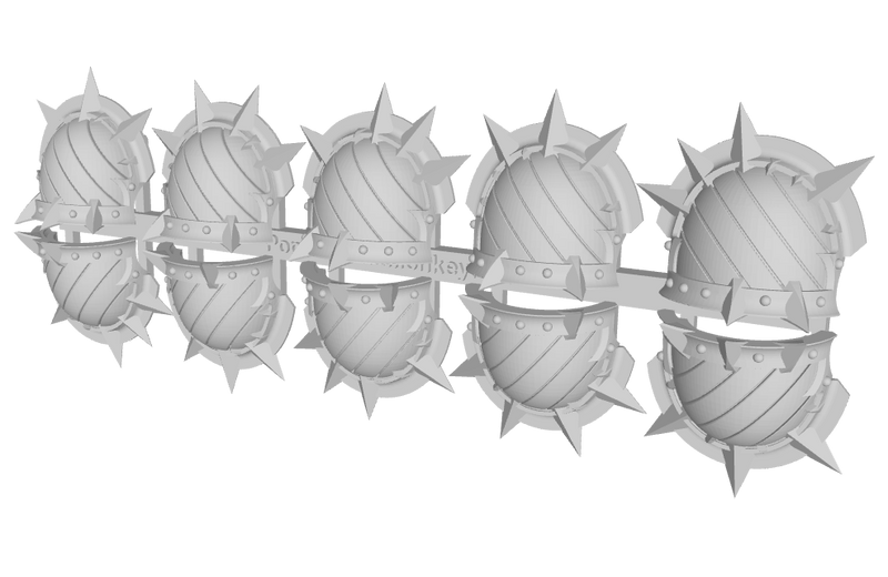 5x Hazard Grooves (L&R) - 10th Ed. Chaos Terminator: Styrac Pads