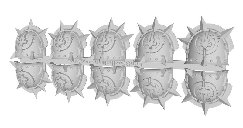 10x Pale Spears - 10th Ed. Chaos Terminator: Styrac Pads