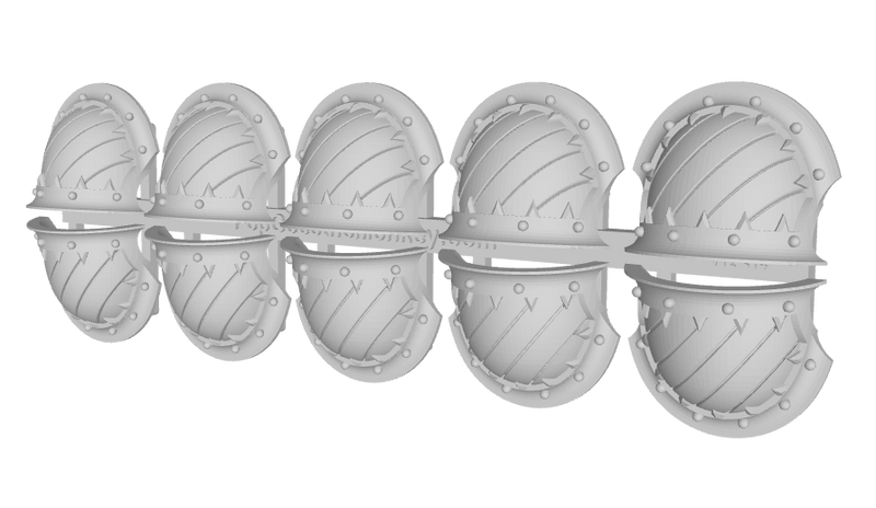 10x Hazard Grooves (L) - 10th Ed. Chaos Terminator Pads