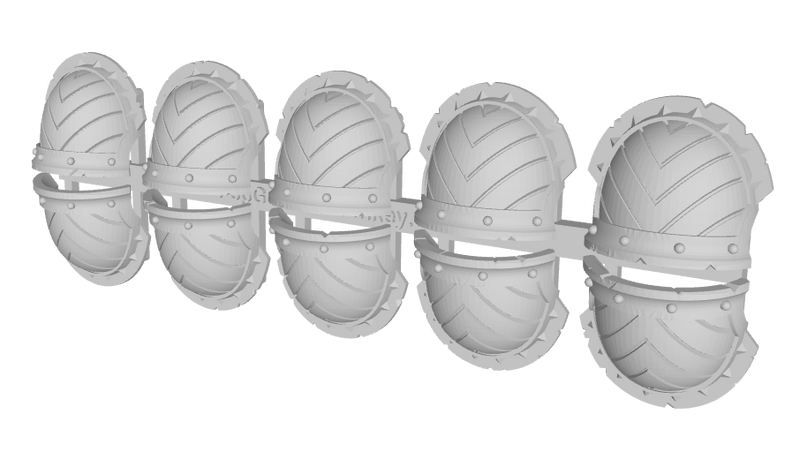 10x Wide Chevron Down - 10th Ed. Chaos Terminator Rugged Pads