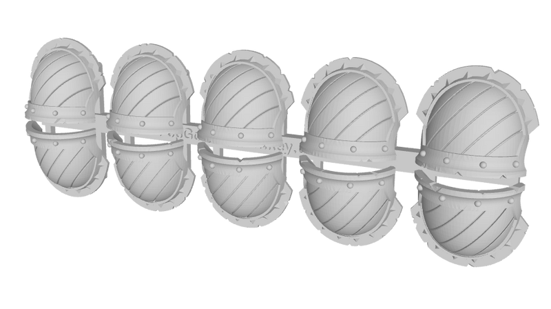 10x Hazard Grooves (L) - 10th Ed. Chaos Terminator Rugged Pads