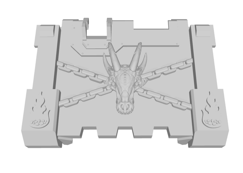 Chained Dragon Skull : Impala Front Plate 1