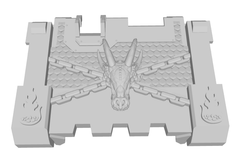 Chained Dragon Skull : Impala Front Plate 2