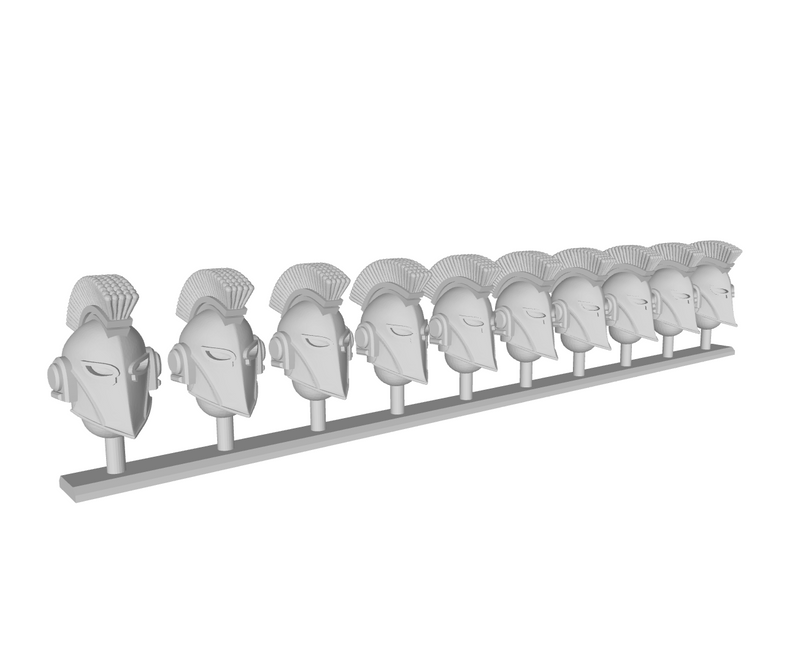 10x Creasted - Minoan Helmets