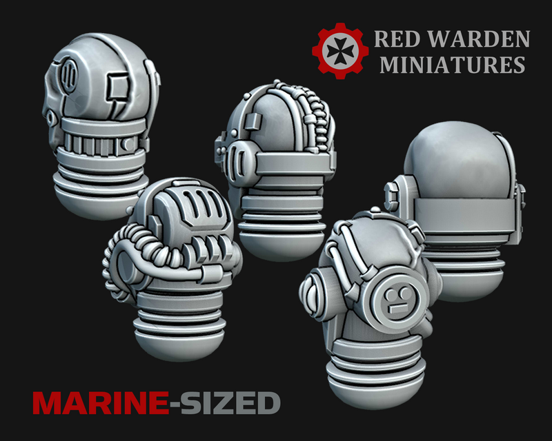 10x Cyborg Marine Heads