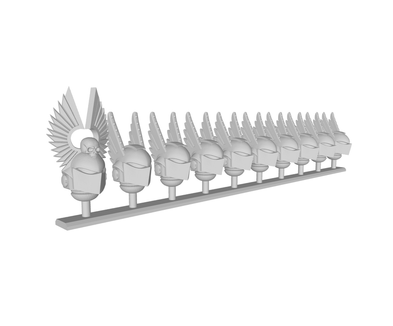10x First - Winged Grim Knight Helms : Squad 1