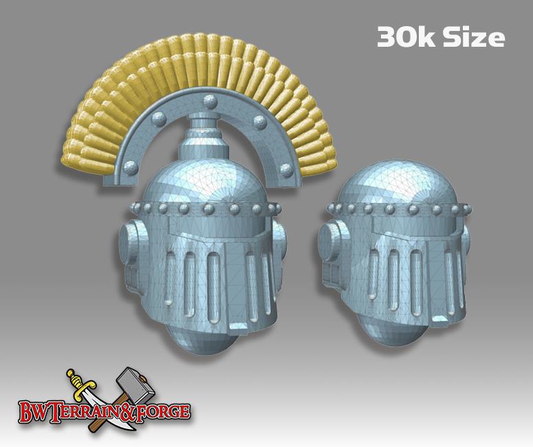 10x Squad 1 - G:2 Crusader Helmets (30k Scale)