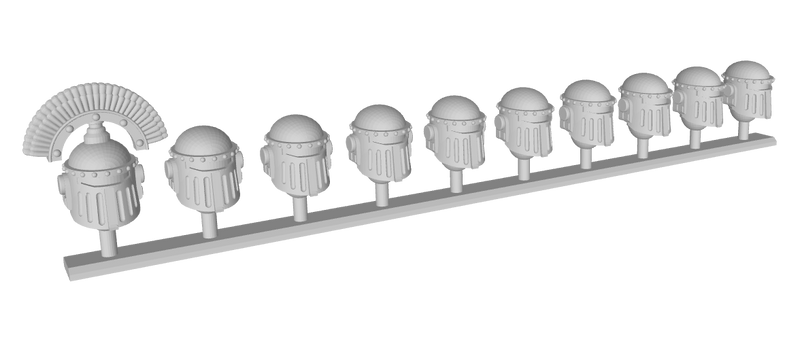 10x Squad 1 - G:2 Crusader Helmets (30k Scale)