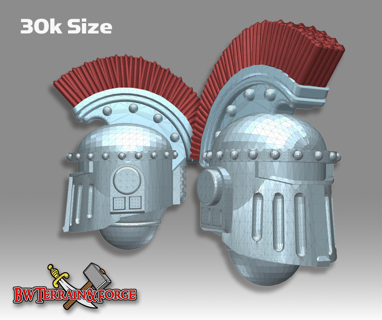 10x Crested- G:2 Crusader Helmets (30k Scale)