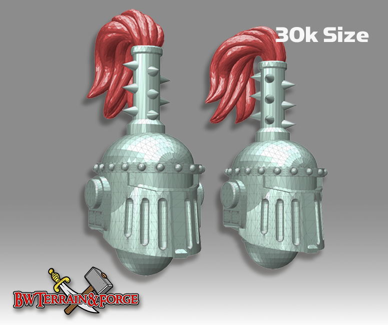 10x Topknot- G:2 Crusader Helmets (30k Scale)