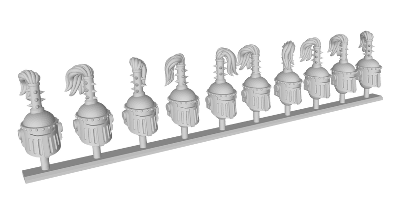 10x Topknot- G:2 Crusader Helmets (30k Scale)