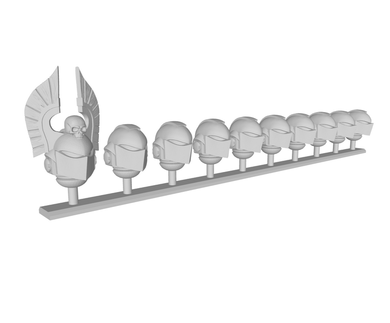10x Grim Knight Helms : Squad 1