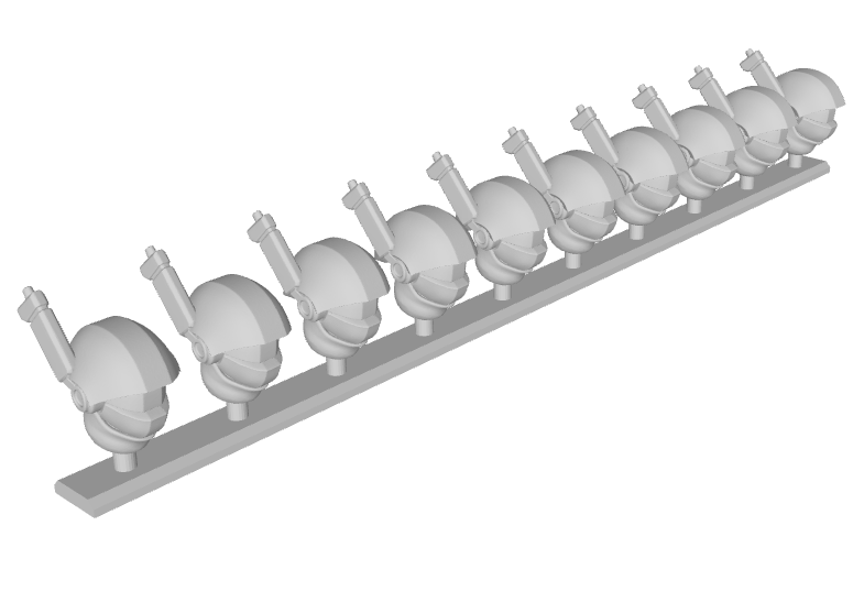 10x JTF-4 Full Helmet : Human Auxiliary Head Swaps