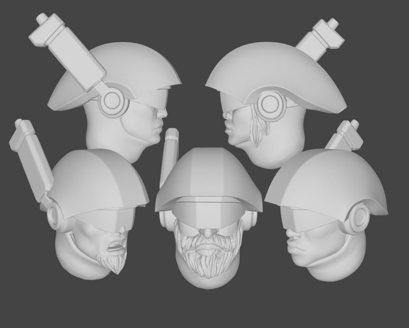 10x JTF-4 Half-Helmet : Human Auxiliary Head Swaps