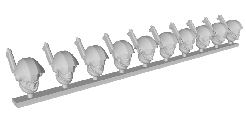 10x JTF-4 Half-Helmet : Human Auxiliary Head Swaps