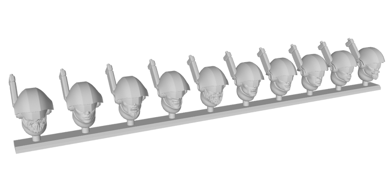 10x JTF-4 Half-Helmet : Human Auxiliary Head Swaps
