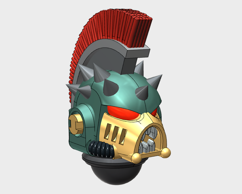 10x Spiked - G:11 Chaos Boxer Crested Helms