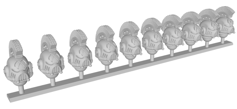 10x Emperor's Scythes - G:11 Crested Boxer Helms