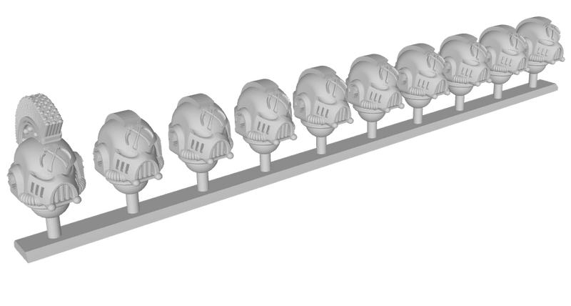 10x Emperor's Scythes - G:11 Boxer Helmets : Squad 1