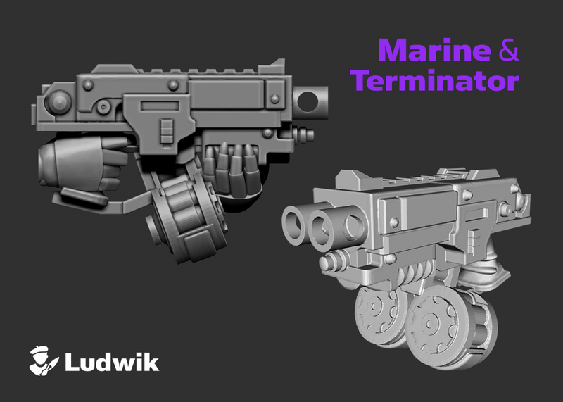 L1-Cruader Blitz-Bolter : Marine/Terminator Firearm Sets