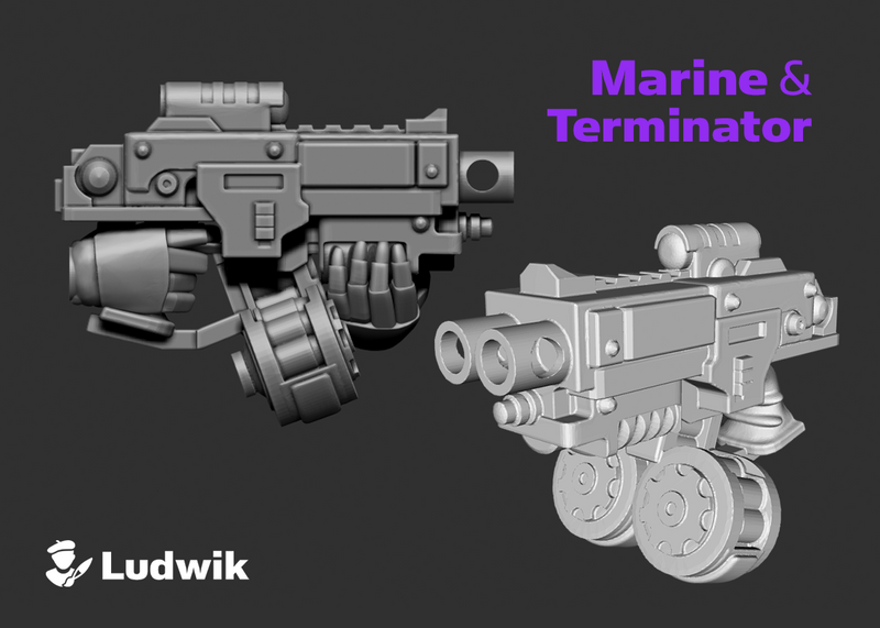 L1-Cruader Blitz-Bolter Mkm : Marine/Terminator Firearm Sets