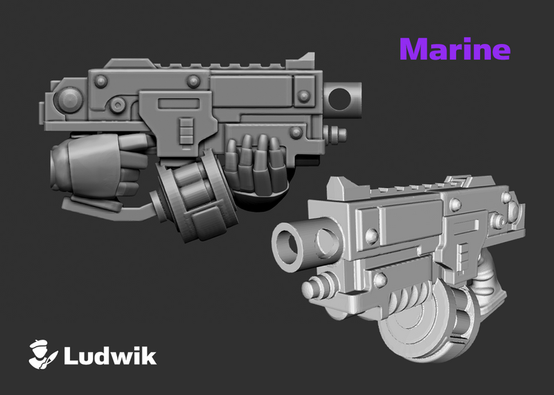 L1-Cruader Strike Bolter : Marine Firearm Sets