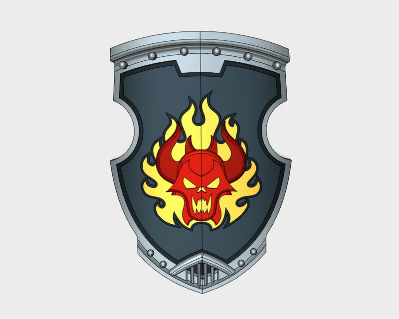 Burning Demon - Liberato Combat Shields